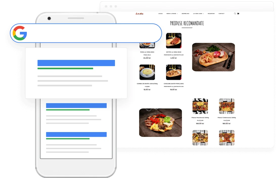 Website restaurant optimizat SEO