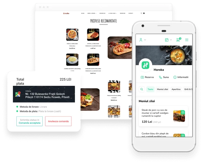 Vinzi fara limite cu propriul website si aplicatie de comenzi online restaurant